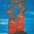 'Omhelzing', 90x65cm acrylverf op doek, 1993